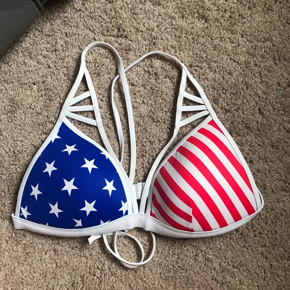 Victoria’s Secret American Flag Bikini Top